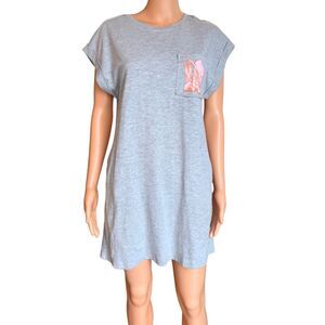 New In Graphic Howdy Cowgirl Gray T-Shirt Dress Small
